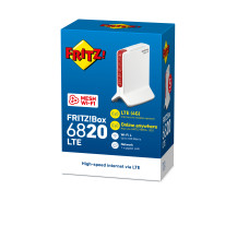 FRITZ!Box Box 6820 LTE International router wireless Gigabit Ethernet Banda singola (2.4 GHz) 4G Rosso, Bianco