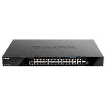 D-Link DGS-1520-28MP switch di rete Gestito L3 Gigabit Ethernet (10/100/1000) Supporto Power over Ethernet (PoE) 1U Nero
