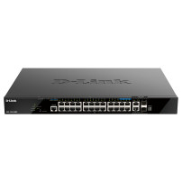 D-Link DGS-1520-28MP switch di rete Gestito L3 Gigabit Ethernet (10/100/1000) Supporto Power over Ethernet (PoE) 1U Nero