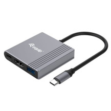 Equip Adattatore 3 in 1 da USB-C a HDMI / USB-A / USB PD, 4K/60Hz, ... Hub