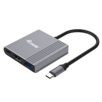Equip Adattatore 3 in 1 da USB-C a HDMI / USB-A / USB PD, 4K/60Hz, ... Hub