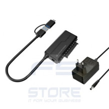 Conceptronic ABBY21B adattatore per inversione del genere dei cavi USB Type-A SATA 22-pin Nero