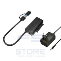 Conceptronic ABBY21B adattatore per inversione del genere dei cavi USB Type-A SATA 22-pin Nero