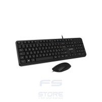 Vultech KM-811 tastiera Mouse incluso Ufficio USB QWERTY Italiano Nero