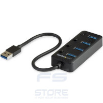 StarTech.com Hub USB 3.0 a 4 porte - 4x USB-A con Swith On/Off Individuale