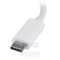 StarTech.com Hub USB 3.0 a 3 porte con Gigabit Ethernet - USB-C a 3x USB-A - Bianco