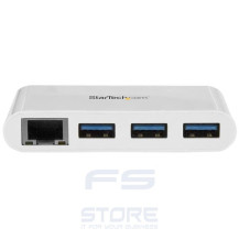 StarTech.com Hub USB 3.0 a 3 porte con Gigabit Ethernet - USB-C a 3x USB-A - Bianco