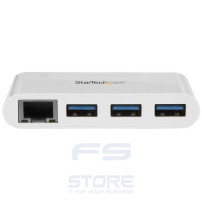 StarTech.com Hub USB 3.0 a 3 porte con Gigabit Ethernet - USB-C a 3x USB-A - Bianco