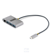 StarTech.com Hub USB-C con Ethernet a 3 porte - Adattatore USB Type-C con 3x USB-A e 1X Ethernet Gigabit - Splitter USB C Alimen
