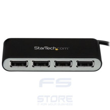 StarTech.com Hub USB 2.0 portatile a 4 porte con cavo integrato - Perno e Concentratore USB compatto - Mini Hub USB2.0