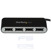 StarTech.com Hub USB 2.0 portatile a 4 porte con cavo integrato - Perno e Concentratore USB compatto - Mini Hub USB2.0