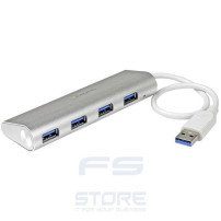StarTech.com Hub USB 3.0 a 4 porte compatto e portatile con cavo integrato