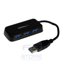 StarTech.com Hub Mini USB 3.0 SuperSpeed a 4 porte portatile - Nero