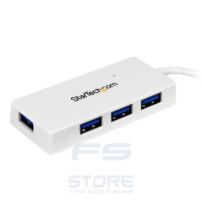 StarTech.com Hub portatile mini USB 3.0 SuperSpeed a 4 porte - Perno e concentratore per Ultrabook USB 3.0 con cavo integrato - 