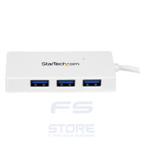 StarTech.com Hub portatile mini USB 3.0 SuperSpeed a 4 porte - Perno e concentratore per Ultrabook USB 3.0 con cavo integrato - 