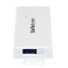 StarTech.com Hub portatile mini USB 3.0 SuperSpeed a 4 porte - Perno e concentratore per Ultrabook USB 3.0 con cavo integrato - 