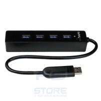 StarTech.com Hub portatile USB 3.0 SuperSpeed a 4 porte - Perno e concentratore per notebook o Ultrabook USB 3.0 con cavo integr