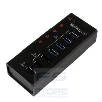 StarTech.com Hub USB 3.0 alimentato a 4 porte con 3 porte di ricarica USB dedicate (2 x 1A e 1 x 2A) - Box esterno in metallo pe