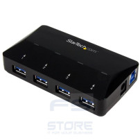 StarTech.com Hub USB 3.0 a 4 Porte con Porta di Ricarica Dedicata - 1 Porta x 2,4 Amp