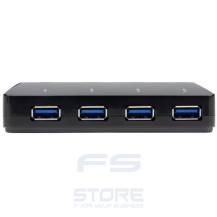 StarTech.com Hub USB 3.0 a 4 Porte con Porta di Ricarica Dedicata - 1 Porta x 2,4 Amp