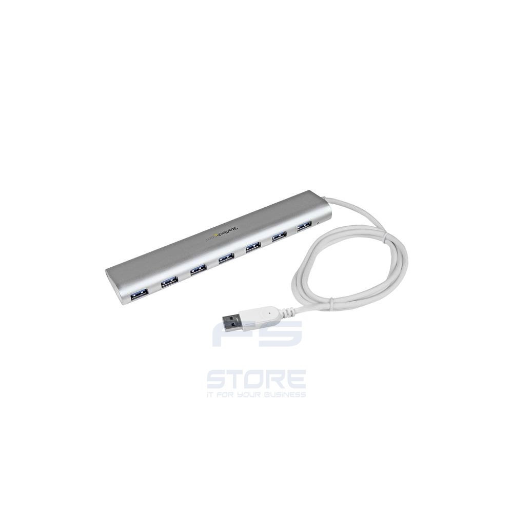 StarTech.com Hub USB 3.0 a 7 porte compatto con cavo integrato