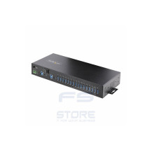 StarTech.com Hub USB Industriale 5Gbps a 16 porte con adattatore di alimentazione, enclosure in metallo, montabile, protezione E
