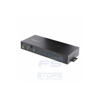 StarTech.com Hub USB Industriale 5Gbps a 16 porte con adattatore di alimentazione, enclosure in metallo, montabile, protezione E