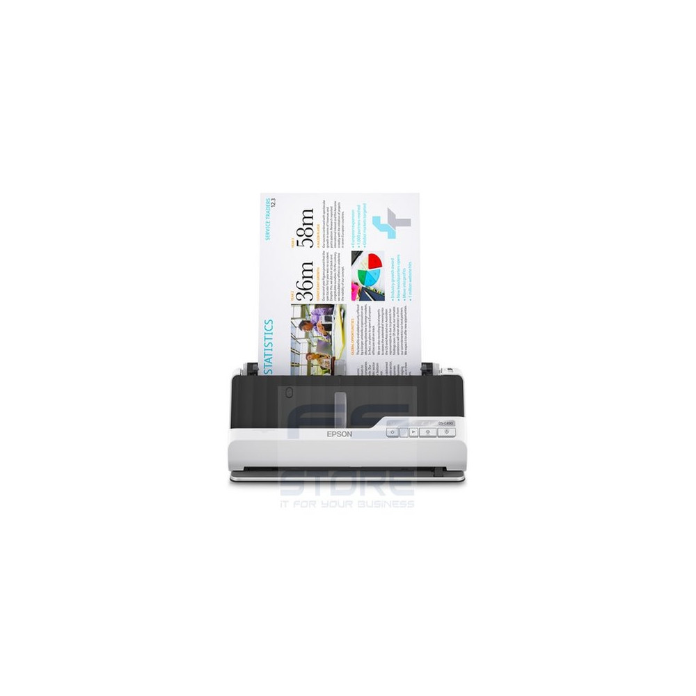 Epson DS-C490 Scanner con ADF + alimentatore di fogli 600 x 600 DPI A4 Nero, Bianco