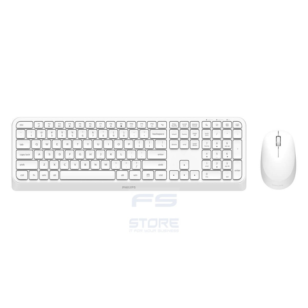 Philips 3000 series SPT6307W/34 tastiera Mouse incluso Universale RF Wireless QWERTY Inglese Bianco