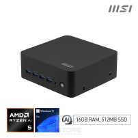 MSI Cubi Z AI 8M R5 8645HS FS 16GB 512GB W11P AMD Ryzen 5 DDR5-SDRAM SSD Windows 11 Pro Mini PC Nero