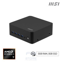 MSI Cubi Z AI 8M AMD Ryzen 7 8845HS Barebone 0.9L sized PC Nero AMD SoC 3,8 GHz Altoparlanti incorporati