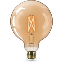 Philips LED Lampadina Smart Filament Ambrata Dimmerabile Luce Bianca da Calda a Fredda Attacco E27 50W Globo