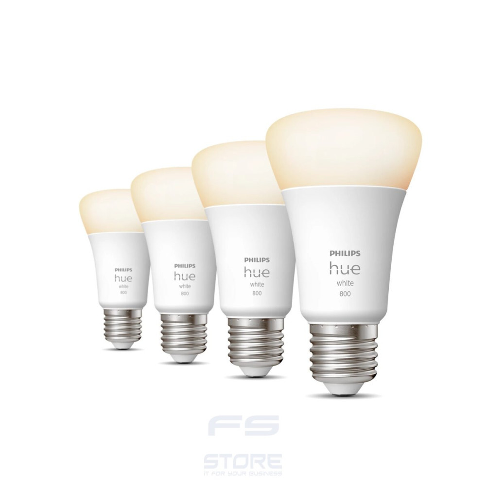 Philips Hue White 4 Lampadine Smart E27 60 W