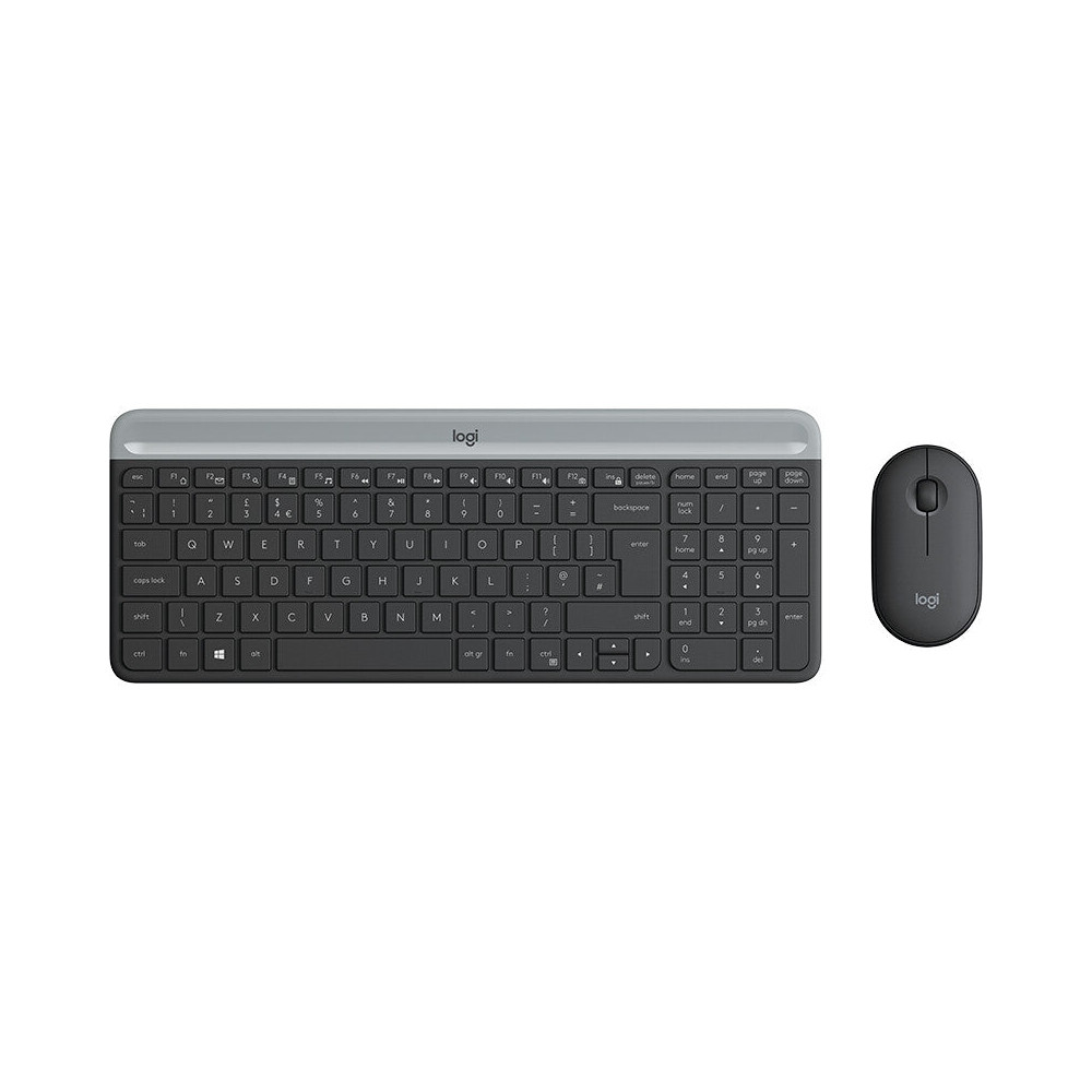 Logitech MK470 Kit Mouse e Tastiera Wireless per Windows, Ricevitor... Kit Tastiere Mouse