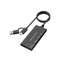 Conceptronic BIAN10B lettore di schede USB 3.2 Gen 1 (3.1 Gen 1) Type-A/Type-C Nero