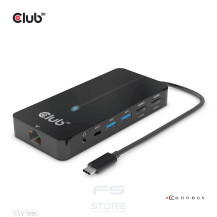 CLUB3D CSV-1595 replicatore di porte e docking station per laptop USB 3.2 Gen 1 (3.1 Gen 1) Type-C Nero