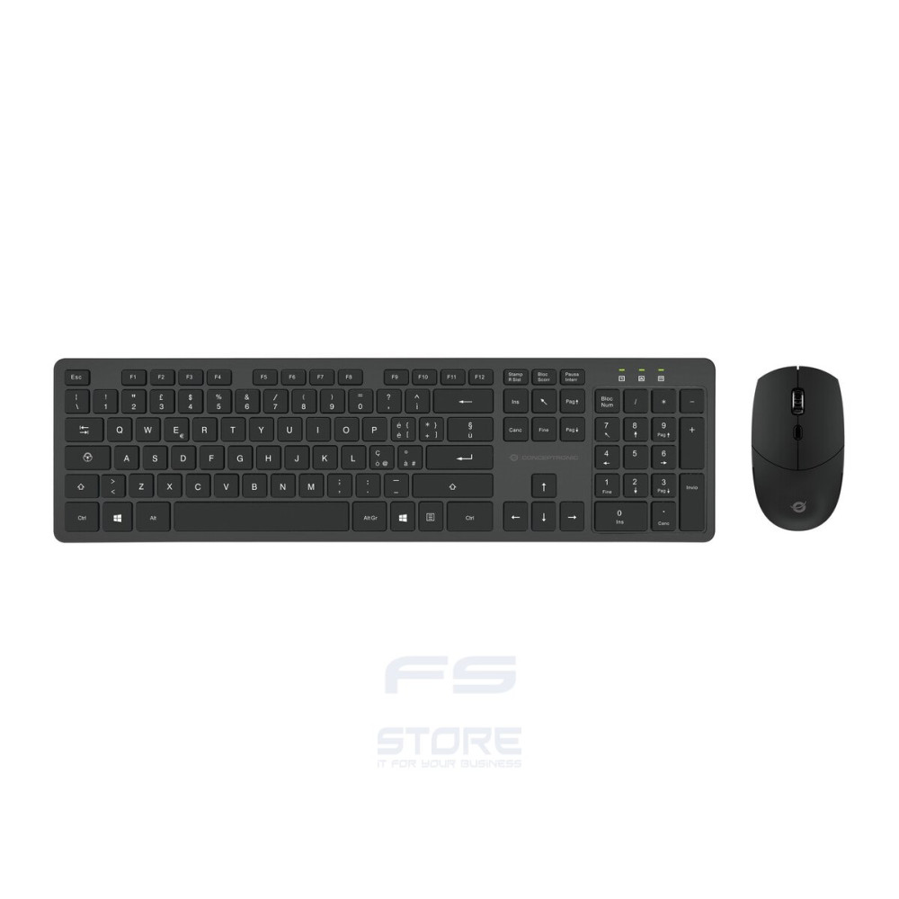 Conceptronic ORAZIO01IT tastiera Mouse incluso Ufficio RF Wireless QWERTY Italiano Nero