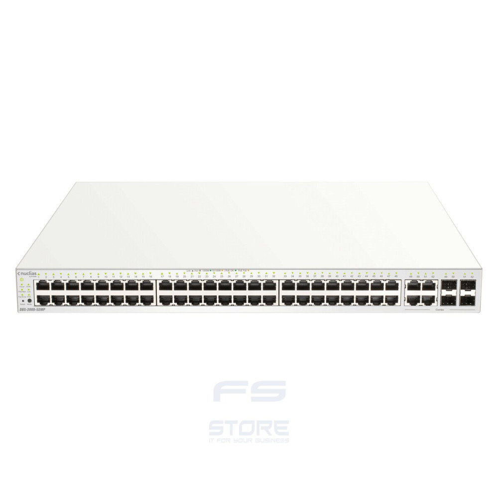 D-Link DBS-2000-52MP switch di rete Gestito L2 Gigabit Ethernet (10/100/1000) Supporto Power over Ethernet (PoE) Grigio