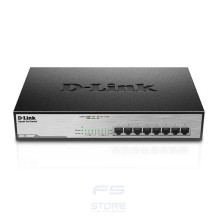 D-Link DGS-1008MP switch di rete Non gestito Gigabit Ethernet (10/100/1000) Supporto Power over Ethernet (PoE) 1U Nero