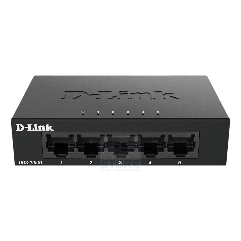 D-Link DGS-105GL/E switch di rete Non gestito Gigabit Ethernet (10/100/1000) Nero