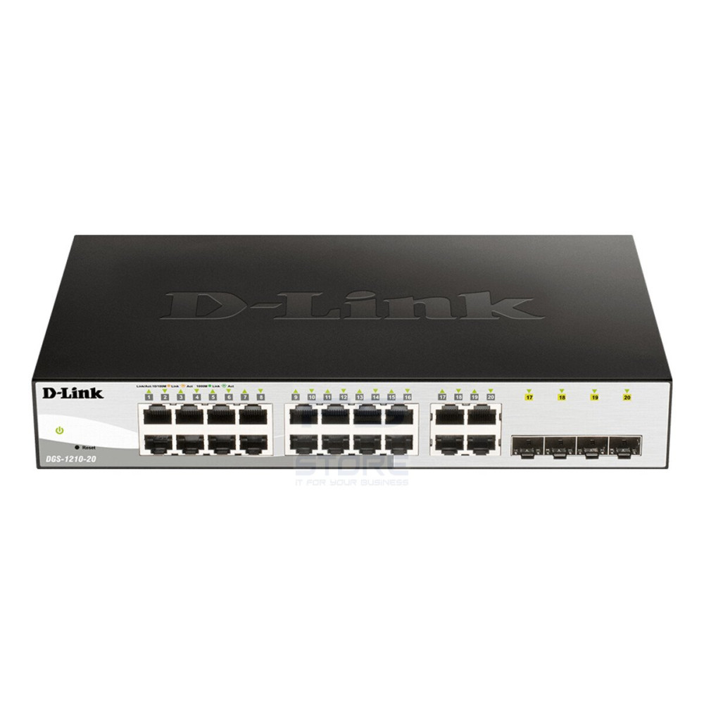 D-Link DGS-1210-20 Gestito L2 Gigabit Ethernet (10/100/1000) 1U Nero