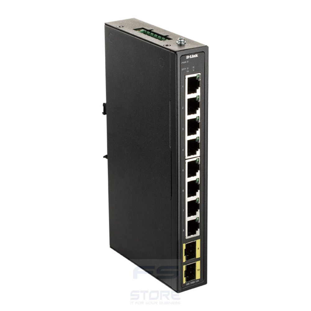 D-Link DIS-100G-10S switch di rete Non gestito Gigabit Ethernet (10/100/1000) DIN rail Nero