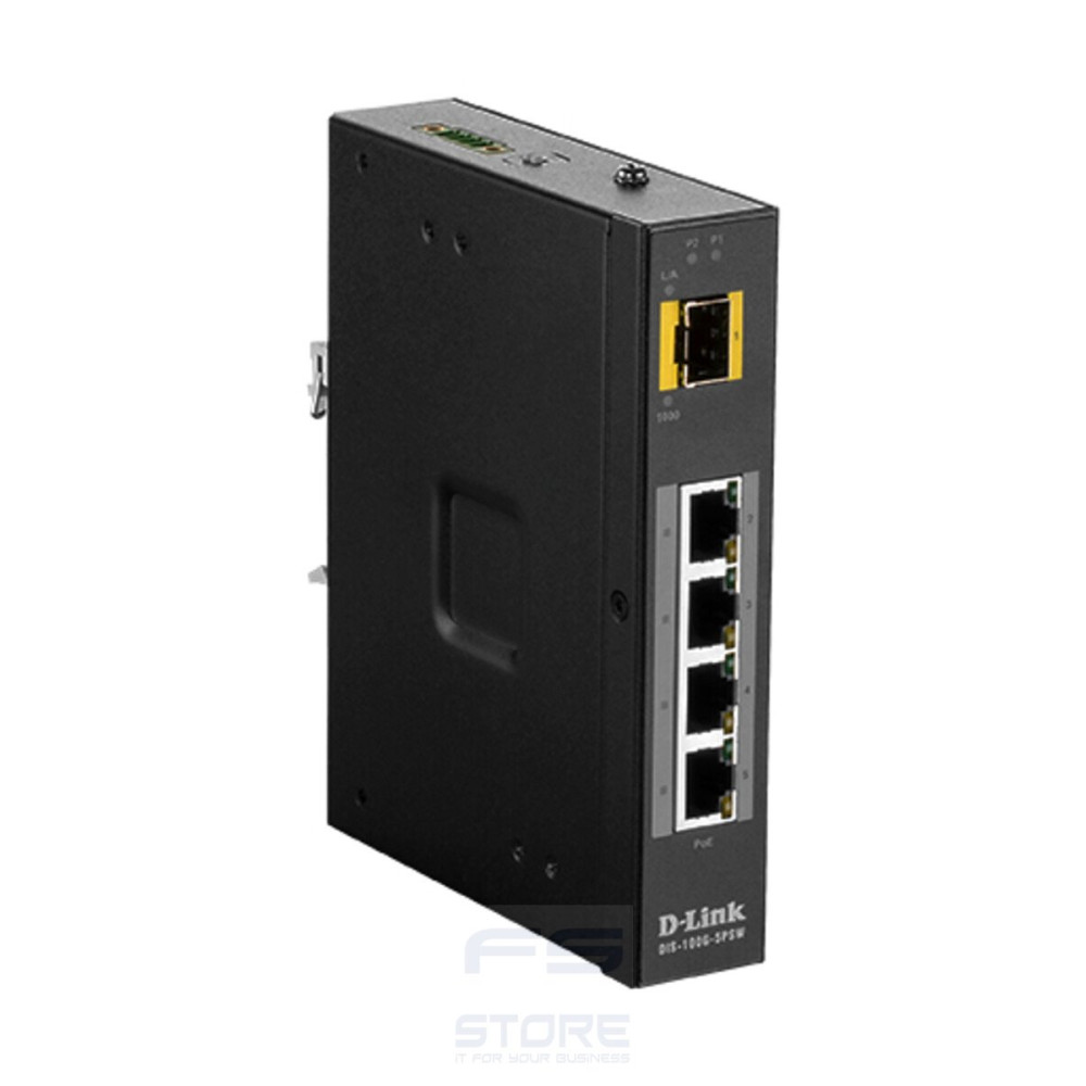 D-Link DIS‑100G‑5PSW Non gestito L2 Gigabit Ethernet (10/100/1000) Supporto Power over Ethernet (PoE) Nero