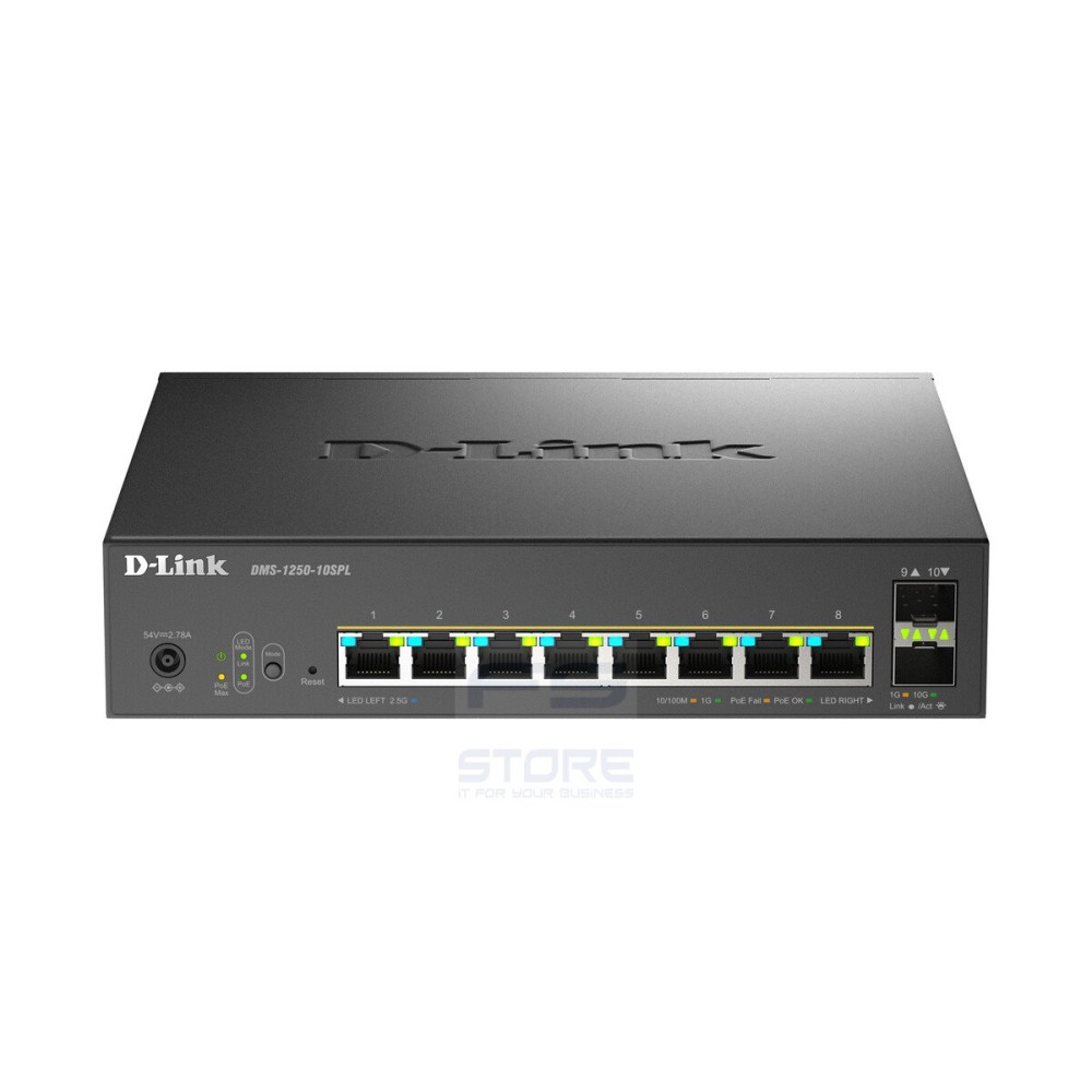 D-Link 10-Port Multi-Gigabit Smart Managed PoE Gestito