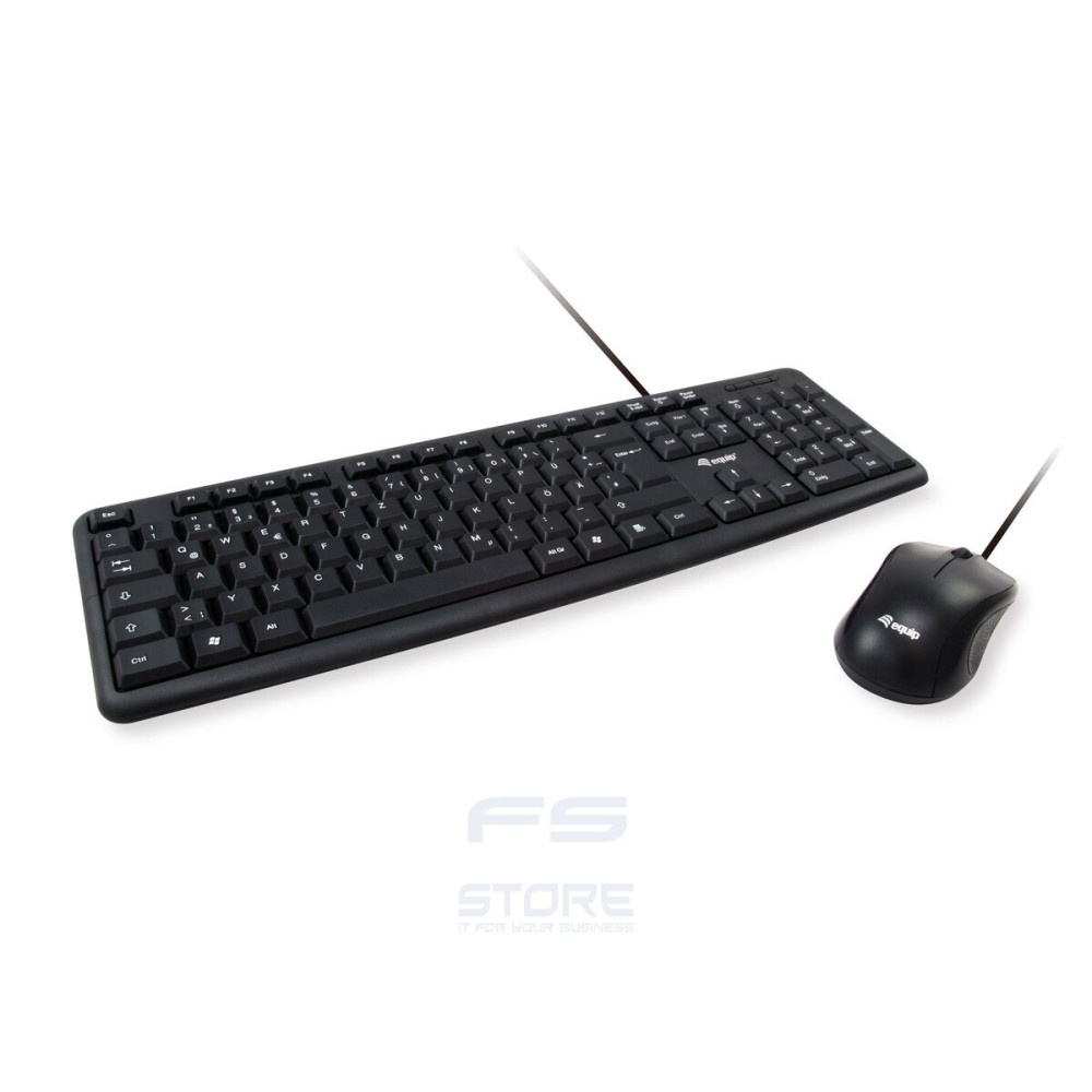 Equip 245203 tastiera Mouse incluso Ufficio USB QWERTY Italiano Nero