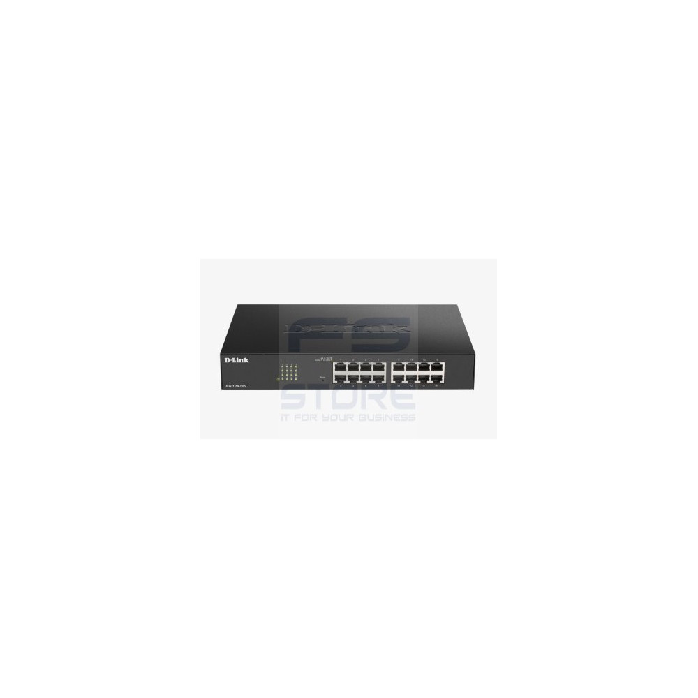 D-Link DGS-1100-16V2 Gestito L2 Gigabit Ethernet (10/100/1000) Nero