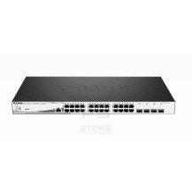 D-Link DGS-1210-28MP/E switch di rete Gestito L2 Gigabit Ethernet (10/100/1000) Supporto Power over Ethernet (PoE) 1U Nero, Grig