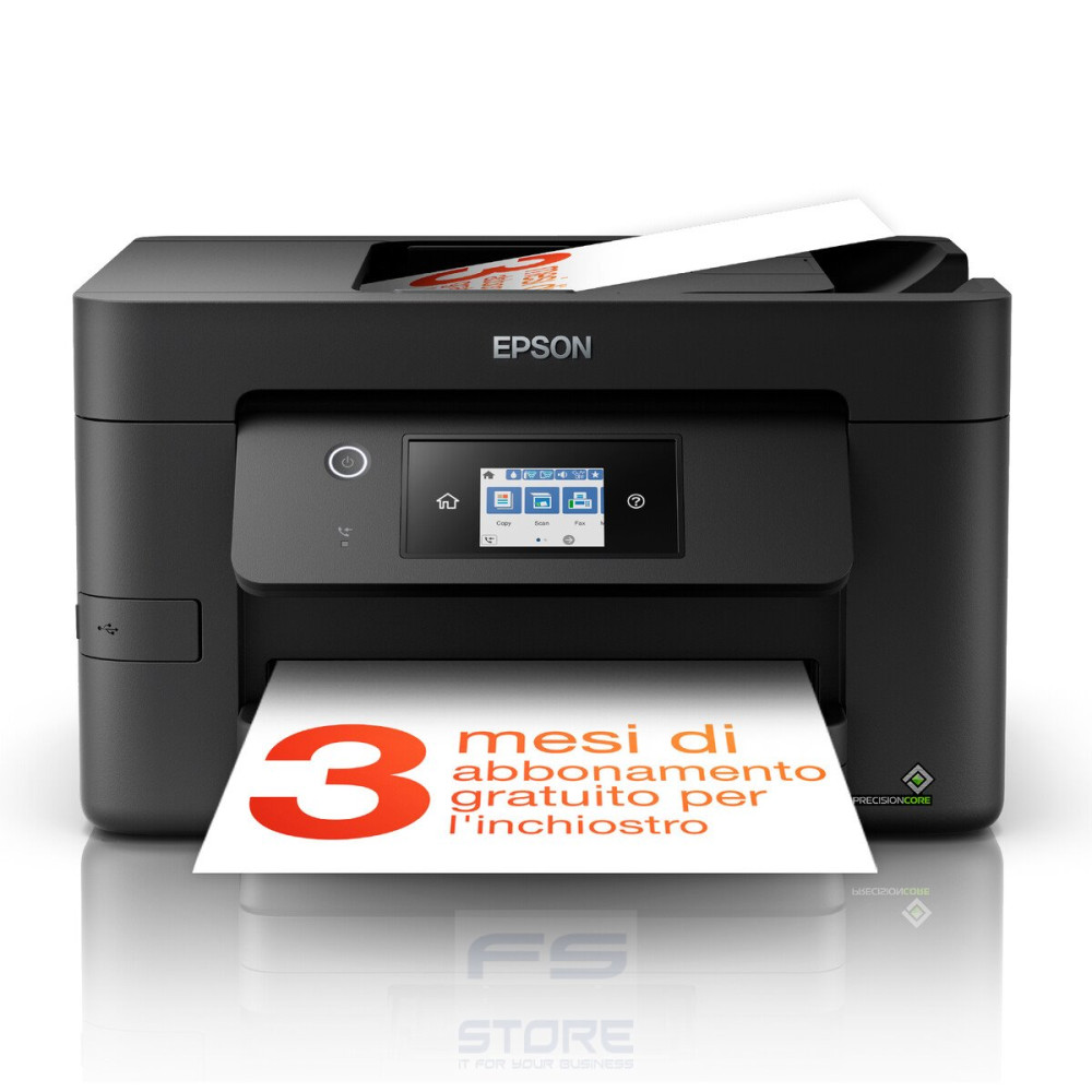 Epson WorkForce Pro WF-3825DWF, stampante multifunzione A4 getto d'inchiostro (stampa, scansione, copia), Display LCD 6.8cm, WiF