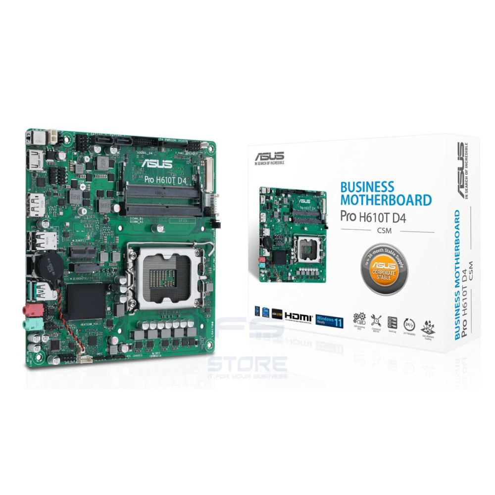 ASUS Pro H610T D4-CSM Intel H610 LGA 1700 mini ITX