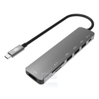 Celly PROHUB7IN1 Cablato USB 3.2 Gen 1 (3.1 Gen 1) Type-C Grigio